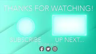 YouTube Green Outro Motion Graphic 4K 30fps Copyright Free