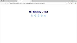 Rain effect on Text using simple html and css