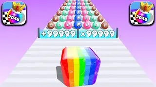 Satisfying Mobile Games Jelly Ball 2048, Ball Run 2024 - Top Free Gameplay iOS,Android All Levels