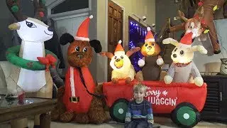 🐶🦌Unboxing Clearance Christmas Inflatables! Huge Haul of Inflatable Reindeer & Puppy Dogs