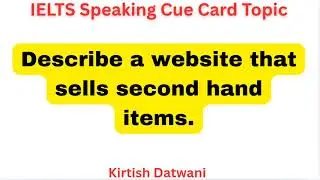 Describe a website that sells second hand items 