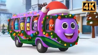 Crayons Nursery Rhymes Chanson du Bus de No&euml;l 🚌✨ | Vid&eacute;o pour Enfants