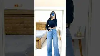 Found a affordable wide leg jeans😍🤌🏻#shorts