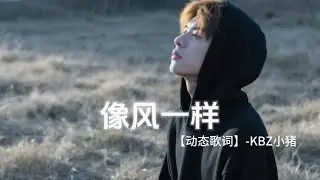 像风一样-KBZ小猪【动态歌词】｜磁性烟嗓声音演唱就像那风一样….自由地吹过…