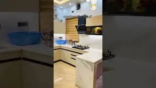 open kitchen design in हॉल #shortfeed #shortvideoindia #short_video #kitchendesign #contractoraltaf