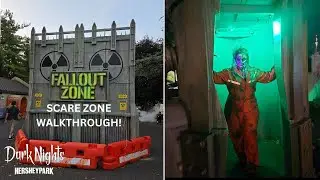 Прохождение зоны страха Fallout Zone! Dark Nights 2025 в Hersheypark!