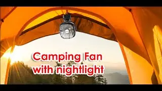 OUTXE Camping fan with Nightlight USB Rechargeable Tent Fan