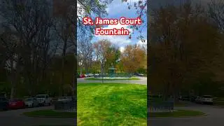Restored Victorian mansions and St. James Court Fountain in Historic ￼Old Louisville