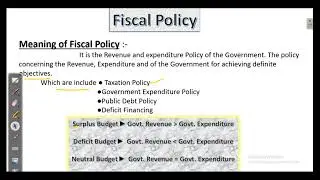 Fiscal Policy | Meaning & Objectives | Effect on Economy | Taxation Policy | Expenditure Policy