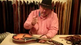 Lakota Leathers Mandolin strap installation