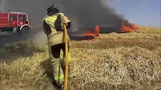 BADAJOZ | Incendio próximo a la urbanización Rio Caya (23/06/2018) [Bomberos Badajoz]