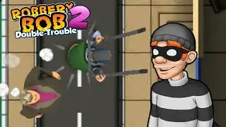 Robbery Bob 2 Game  - OLD GUY Costume Gameplay Using 100 Angry Dog - part 3