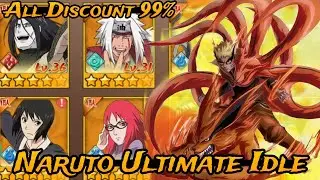Naruto Ultimate Idle ALL Discount 99% - Free 180 Ticket Gacha + Diamond + Hero ★5 & More