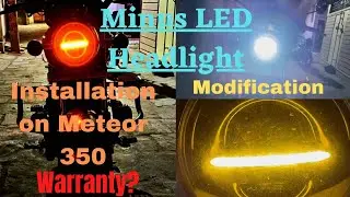 Royal Enfield Meteor 350 Headlight Modification | Minus LED HeadLight Installation | with Warranty ?