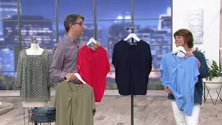 Martha Stewart Knit Twist Front Dolman Sleeve Top on QVC