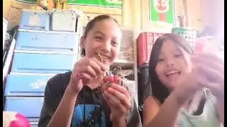 ayesha and ate princess eating grapes, gatas gatas and red egg 😅