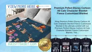 Premium Pefect Disney Cartoon All Cats Character Blanket Fleece Customized Blanket