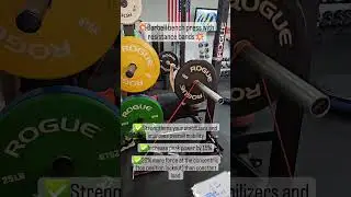 Barbell chest press with Resistance bands