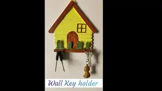 Wall Key holder #viralvideo #craft #kids #icecreamstickscraft #kidsvideo #simplecraft  #simple #easy