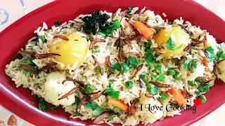 White Veg Pulao | Delicious & easy to make | Lunch box Recipe by I Love Cooking