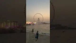 Beautiful sunset at jbr beach in Dubai 🥰😍❤️