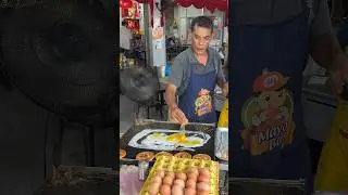 Special Egg Burger Popular in Penang, Malaysia