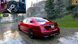 795HP Mercedes Benz E63 S Brabus Red AMG AWD - Forza Horizon  5 | Steering Wheel Gameplay | 4K60FPS