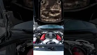ASMR Car Restoration Lifting the Engine Cover to Reveal Heat Warped Damage in a Burnt 2012 Audi R8