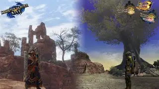 NEW vs OLD Sandy Plains | MH Rise and 3rd Generation Full Comparison/Tour
