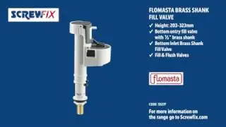 FLOMASTA BOTTOM INLET BRASS SHANK FILL VALVE | Screwfix