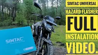 Simtac Universal Hazard Flasher & LED bulb Apache 160 4V bike full installation process video.