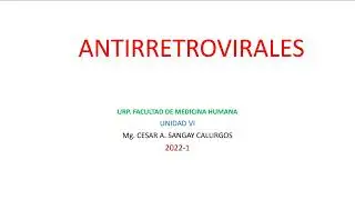 Farmacología - Farmacología de los Antirretrovirales 1/1