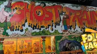 Folly Farm ghost train lights off and lights on