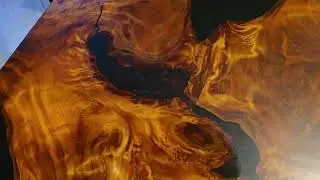 32,000 yr old ancient Kauri table almost to completion 