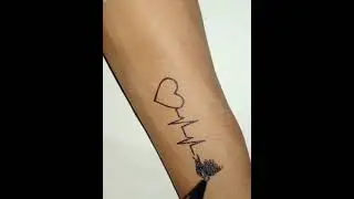 heartbeat tattoo with bird #shorts
