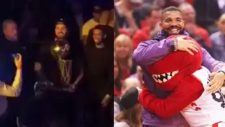 Drake Parties With Toronto Raptors In Las Vegas