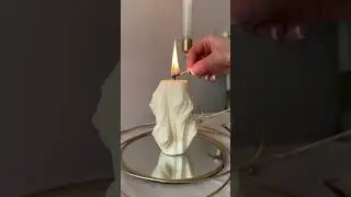 Свеча Столбик &laquo;Cream&raquo; крем 11 см из соевого воска бренд Themoodnude