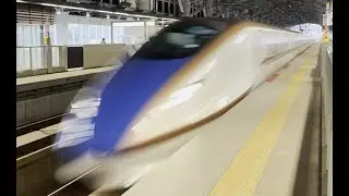 Two minutes of warnings, 10 seconds of action -- Shinkansen passing!