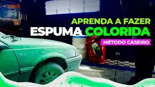 COMO FAZER ESPUMA COLORIDA COM SHAMPOO AUTOMOTIVO E SNOW FOAM | DETERGENTE COLORIDO