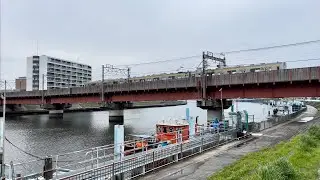 [JAPAN/Yokohama]Tsurumi River Estuary Tidal flats walking scenery[Tsurumi/Kanagawa]