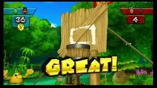 Mario Sports Mix: Yoshi and Ninja vs. Trump and Ridley in DK Dock (Basketball)