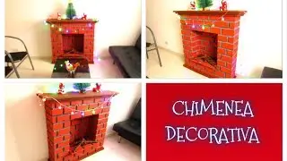 DIY // Como hacer una chimenea decorativa navideña fácil y rápido ( especial de navidad)