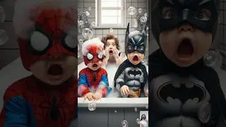 Spider-Boy&rsquo;s Soap Fight in the Bathroom! 🫧🕷️ #spiderman #superhero #marvel #avengers #coffindance