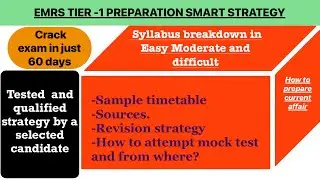 Clear EMRS Tier-1 in Just 60 Days !Smart Strategy, Syllabus breakdown, sources,Study Plan &Revision 