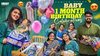 మా Baby💕1 Month Birthday Celebrations🎉Simple గా ఇంట్లో|Darshan is back after 15 Days|Juhith Vlogs|
