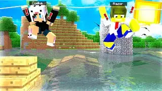 SOBREVIVENDO 1 DIA COM A ÁGUA INUNDANDO TUDO NO MINECRAFT !