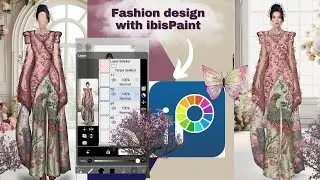 Tutorial Fashion Design with ibistpaint #fashion #fashion #art #kebayamodern #batik #illustration