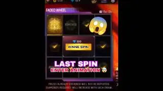 LAST SPIN ENTRY ANIMATION 🤯💥#freefire#viralshort