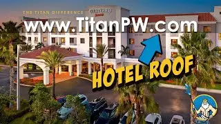 Pressure Washing The Courtyard By Marriott Roof in Stuart Florida | Call (772) 245-0402