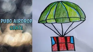How to draw PUBG AIRDROP CRATE II Easy Drawing.